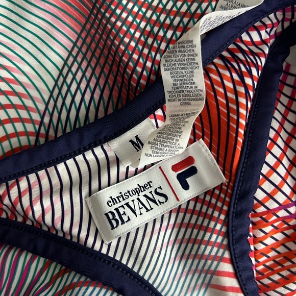 FILA x CHRISTOPHER BEVANS Women's Athletic Tennis Multicolor Tank Top M - Picture 10 of 11